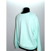 Cieplutka gruba bluza sportowa ze ściągaczami XXL miętowa